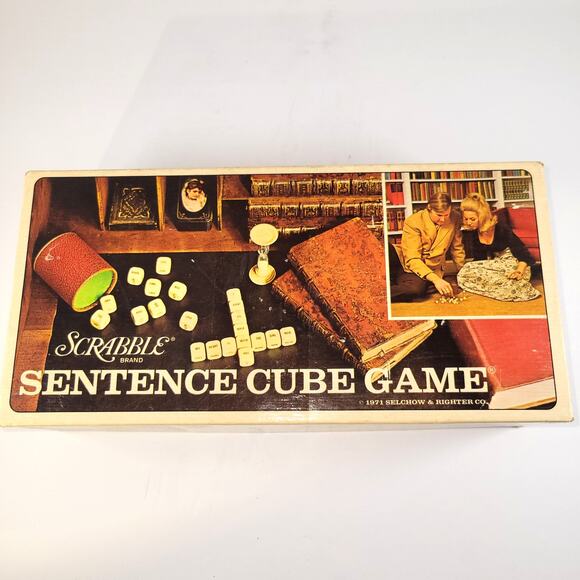 Vintage 1971 Scrabble Sentence Cube Board Game by Selchow & Righter - Picture 5 of 16